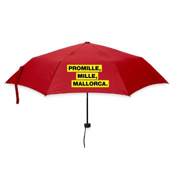 Promille, Mille, Malle - Regenschirm (klein) - Rot - Vorne