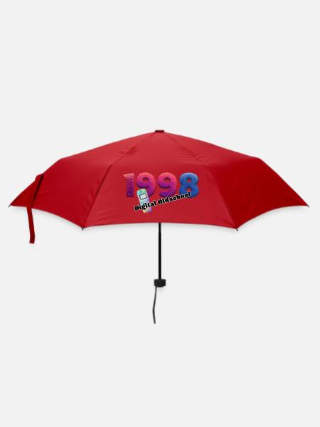 1998 – Digitaler Übergangsstil - Regenschirm (klein) - Rot