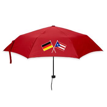 Germany x Puerto Rico Friendship Flags - Regenschirm (klein) - Rot - Vorne