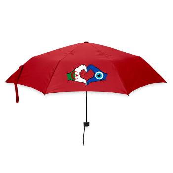 Algerien Nazar Flagge Hände Herzform - Regenschirm (klein) - Rot - Vorne