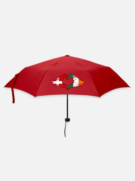 Dänemark Irland Herzform mit Hände used - Regenschirm (klein) - Rot