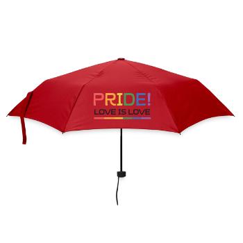 LGBTQ-Pride-Monat - Pride. Liebe ist Liebe - Regenschirm (klein) - Rot - Vorne