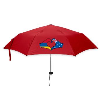 Armenia Australia Flag Hands Heart Shape - Umbrella (small) - red - Front