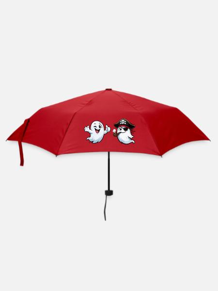 Geisterpirat-Duo - Regenschirm (klein) - Rot