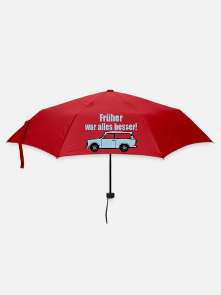 , DDR Kult , früher war alles besser (25) - Regenschirm (klein) - Rot