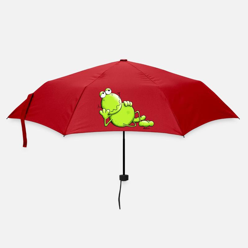 Verträumter Frosch - Regenschirm (klein) - Rot
