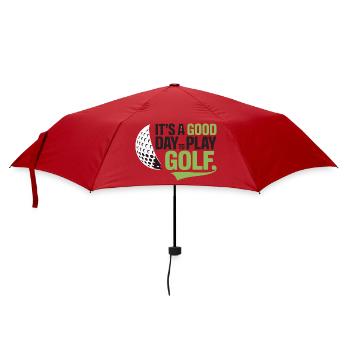 It's a Good Day to Play Golf - Umbrella (small) - red - Front
