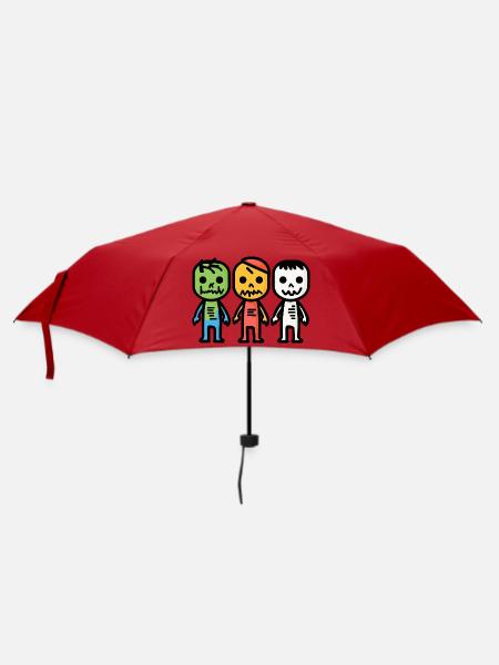 Zombies Halloween - Regenschirm (klein) - Rot