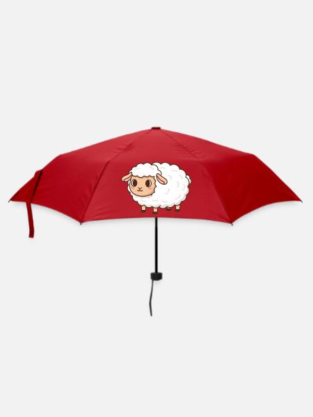 Schaf - Regenschirm (klein) - Rot