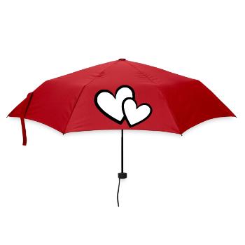 Cœur cadeau de la Saint-Valentin - Parapluie standard - rouge - Devant