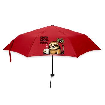 Sloth Mode Monday Coffee - Umbrella (small) - red - Front