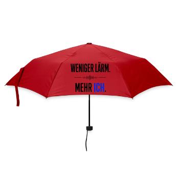 Weniger Lärm - mehr Ich  Statment  - Regenschirm (klein) - Rot - Vorne
