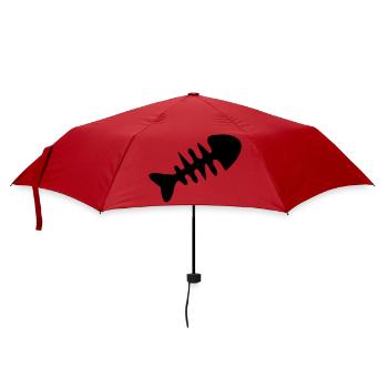 Fischgraete Silhouette Icon - Regenschirm (klein) - Rot - Vorne