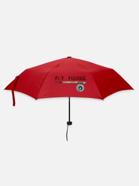 Fly fishing - Regenschirm (klein) - Rot