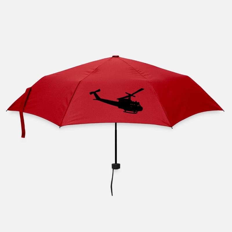 Bell UH-10 silhouette - Umbrella (small) - red