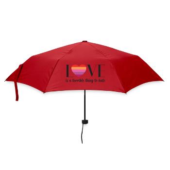 LGBT PrideMonth - Love is a terrible thing to hate - Umbrella (small) - red - Front