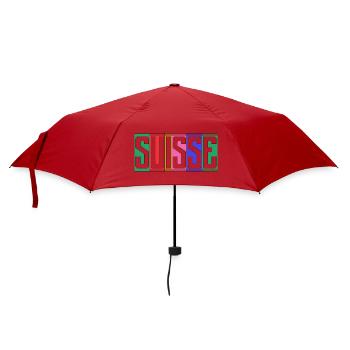 SWITZERLAND. HUMOR. COUNTRY. FLAG. GENEVA. LAUSANNE - Umbrella (small) - red - Front
