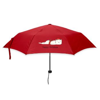 Drôle de chat Noël - Parapluie standard - rouge - Devant