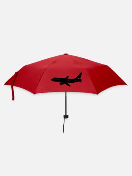 flugzeug - Regenschirm (klein) - Rot