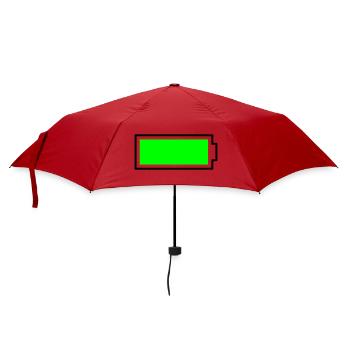 Batterie de conception de bloc vert néon pleine énergie - Parapluie standard - rouge - Devant