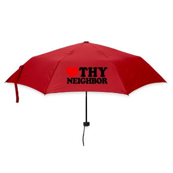 Liebe deinen Nächsten – Christlicher Glaube – Jesu - Regenschirm (klein) - Rot - Vorne