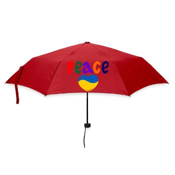 Heart peace for Ukraine colored Peace - Umbrella (small) - red - Front