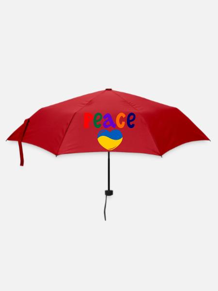 Heart peace for Ukraine colored Peace - Umbrella (small) - red