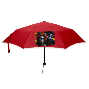 Tag der Toten | Día de Muertos | Mexiko - Regenschirm (klein) - Rot - Vorne