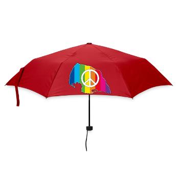 Insel Fehmarn Love Peace Arc-en-ciel - Parapluie standard - rouge - Devant
