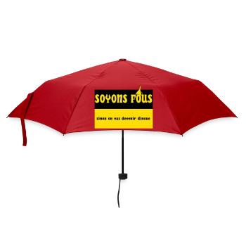 Lass uns verrückt sein - Regenschirm (klein) - Rot - Vorne