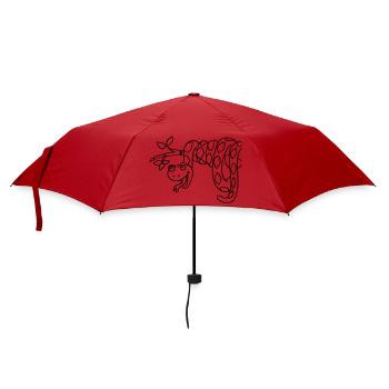 Snake Kawaii coloring page hand-illustrated - Umbrella (small) - red - Front