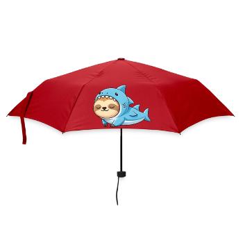 Süßer Faultier Cartoon Kostüm Brasilien Fasching  - Regenschirm (klein) - Rot - Vorne