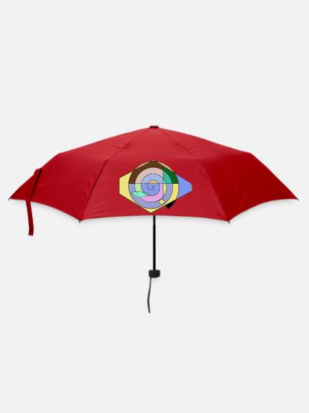 Spiral Color Fun Geometry - Umbrella (small) - red