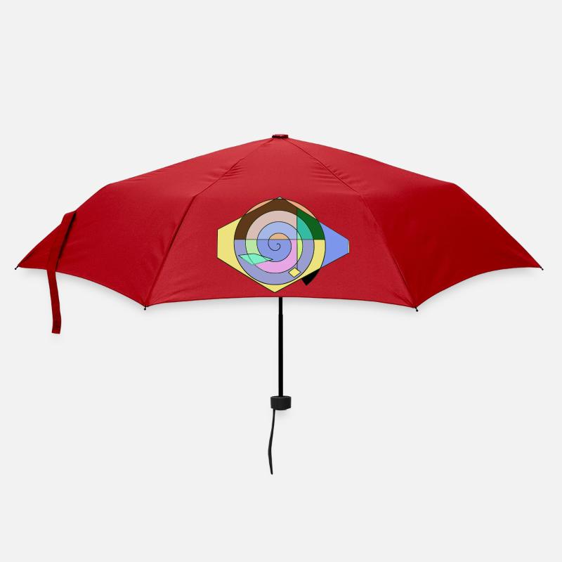 Spiral Color Fun Geometry - Umbrella (small) - red