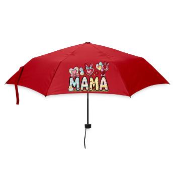 Pastell Ostern Mama Design - Regenschirm (klein) - Rot - Vorne