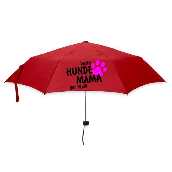 beste Hundemama der Welt - Regenschirm (klein) - Rot - Vorne