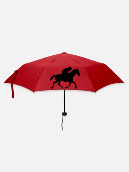 Reiten - Regenschirm (klein) - Rot