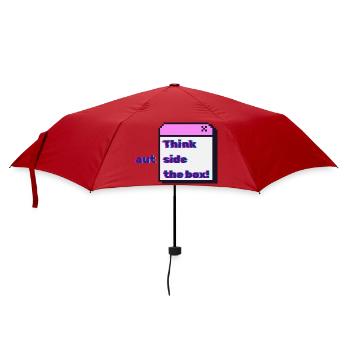 Think autside the box - Glitch - Umbrella (small) - red - Front