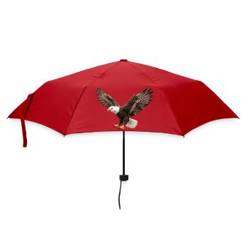 Kraftvoller Adler im Flug Vogel - Regenschirm (klein) - Rot - Vorne