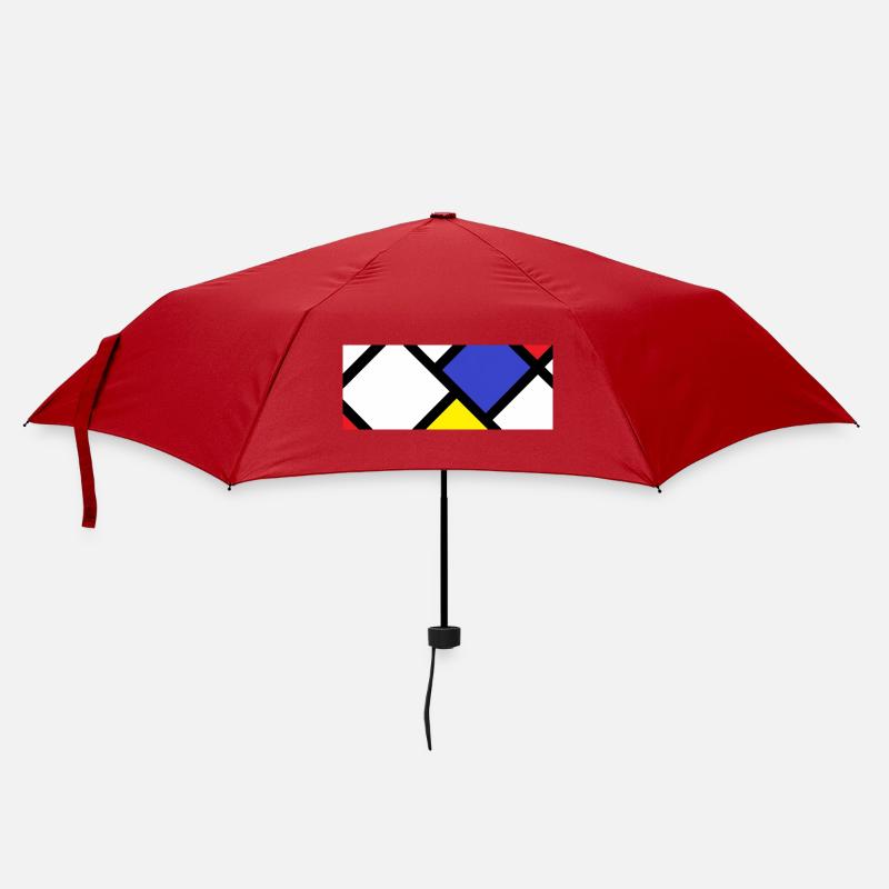 Gegenkomposition nach "De Stijl" - Regenschirm (klein) - Rot