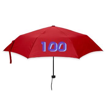 100. 100 ANS. 100e ANNIVERSAIRE. ANNIVERSAIRE 100 - Parapluie standard - rouge - Devant