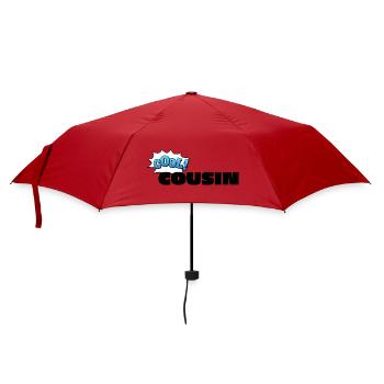 Schriftzug Cool Cousin für den coolen Cousin - Regenschirm (klein) - Rot - Vorne