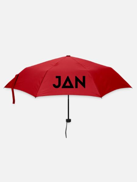 Vorname Jan - Regenschirm (klein) - Rot