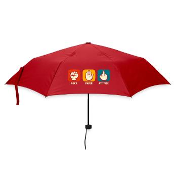 Pierre sarcastique Tir de papier Drôle Sar - Parapluie standard - rouge - Devant