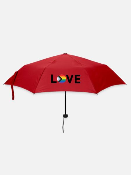 LGBT Pride Month - Liebe ist Liebe - LGBTQIA+ Flagge - Regenschirm (klein) - Rot