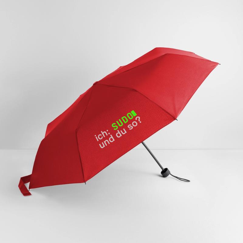 ich: SUDO und du so? Linux Spruch - Programmierer Regenschirm (klein)