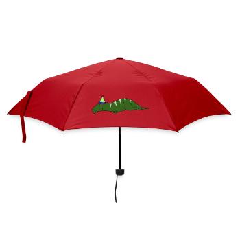 Fête de dinosaures endormis drôles Anniversaire d’anniversaire paresseux - Parapluie standard - rouge - Devant