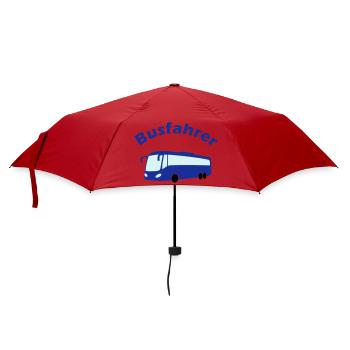 Busfahrer Design - Regenschirm (klein) - Rot - Vorne