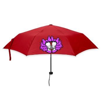 2 Horses Girl Female Team Couple Woman Bow - Umbrella (small) - red - Front