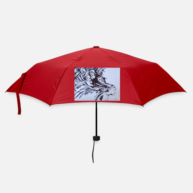 Zerrbilder - Regenschirm (klein) - Rot